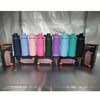 Fashion Garrafa Térmica Esportiva Aço Inoxidável Com proteção de Silicone 350ml/550ml/800ml/1000ml em Oferta na Shopee