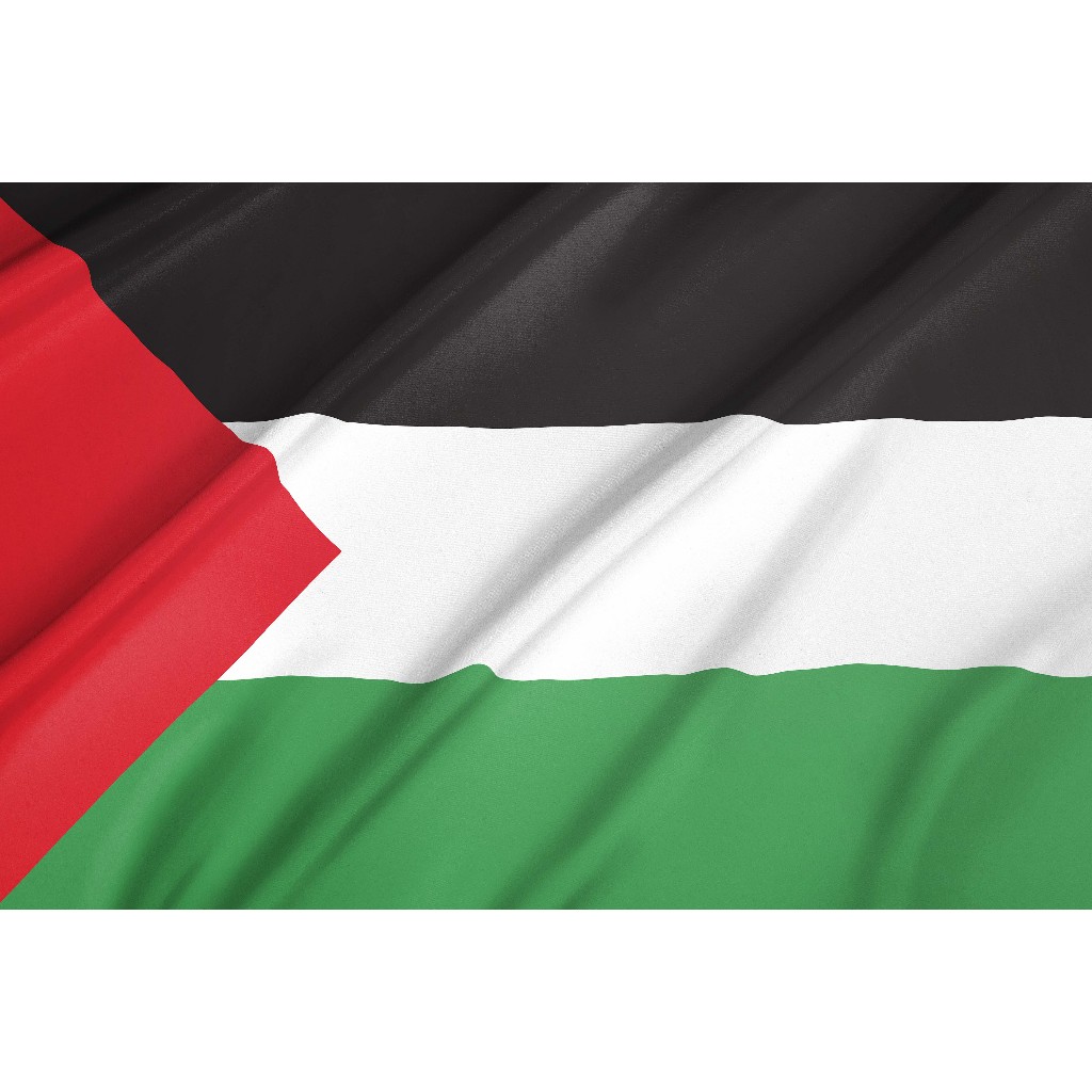 Bandeira Palestina 145x85 Cm Poliéster Oxford Tecido