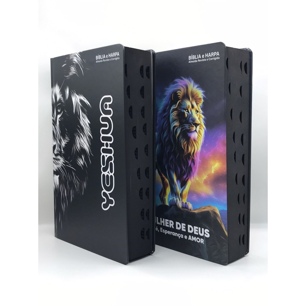 Kit 2 Bíblias  Sagrada Tamanho Grande Capa Dura Com Harpa Palavras de Jesus em Vermelho em Oferta na Shopee