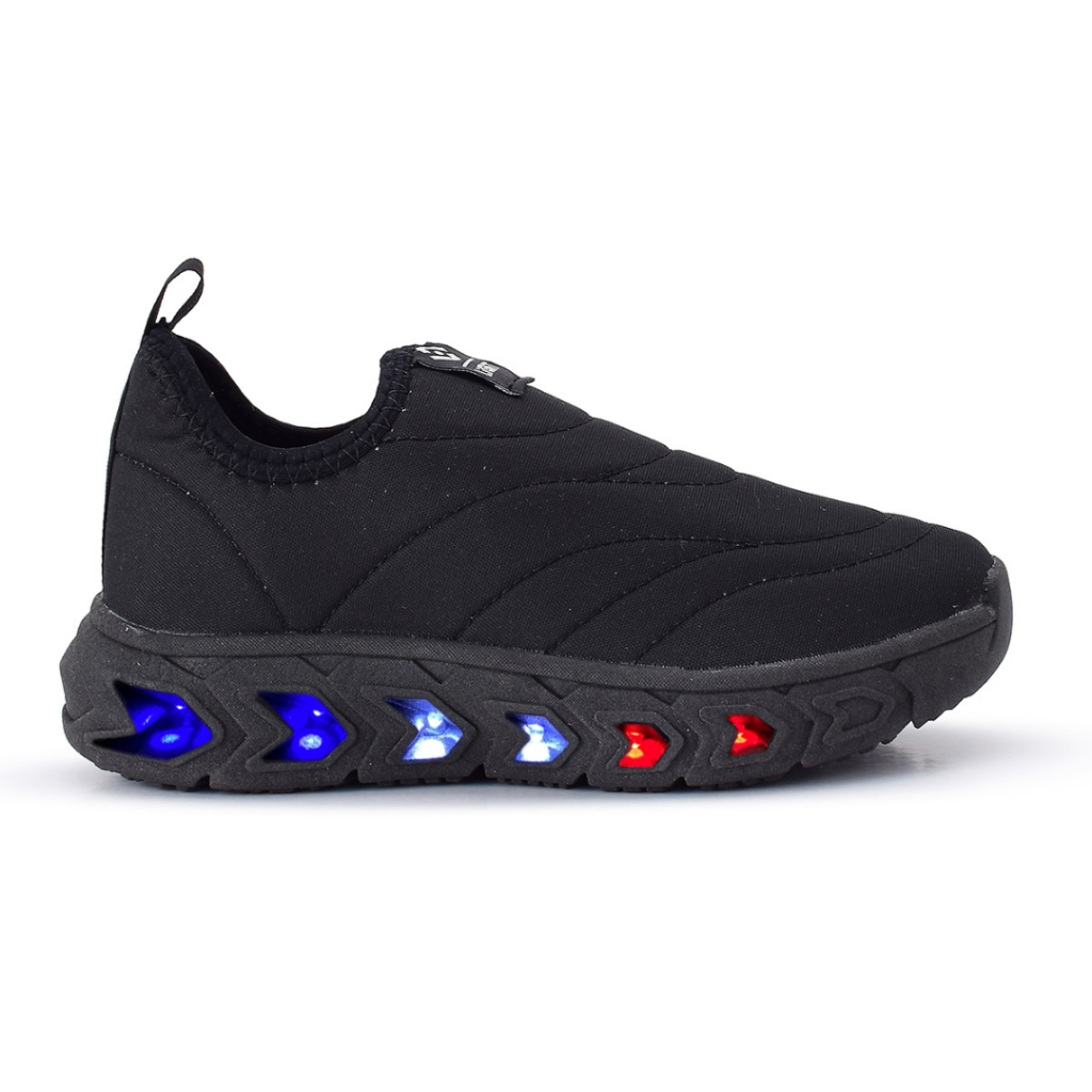 Tenis Infantil de Led Menino e Menina Calce Facil Preto Escolar Casual em Oferta na Shopee