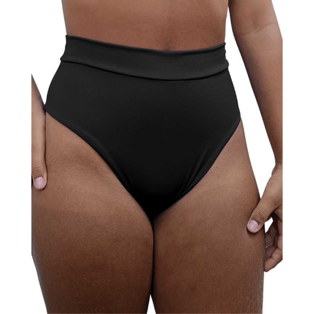 Calcinha Biquíni Hotpants Cós Alto | Chapa Barriga em Oferta na Shopee