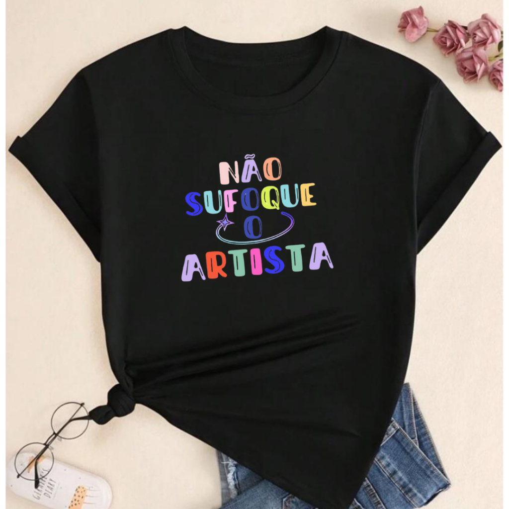 Camiseta Feminina Masculina Frase Virginia T-shirt Algodão Casual Gola Redonda Premium