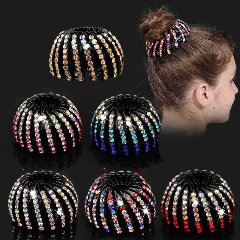Presilha De Cabelo Com Strass De Pássaro/Ninho Expansão Para Rabo De Cavalo/Acessórios em Oferta na Shopee