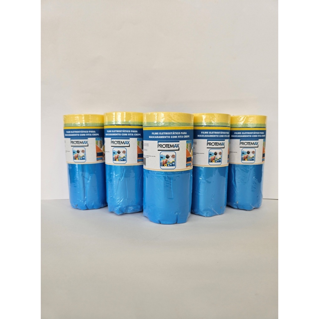 Filme Eletrostático Mascaramento Com Fita Crepe 90 cm X 20 m