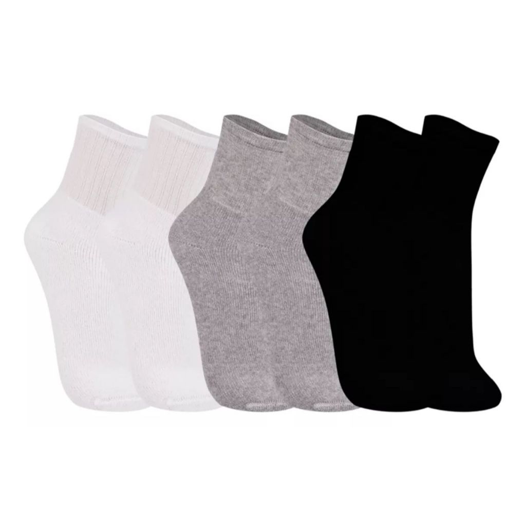 6 Pares de Meias Esportivas Trifil Cano Medio Algodao Punho Soft Canelado Calcanhar Verdadeiro Feminino Masculino em Oferta na Shopee