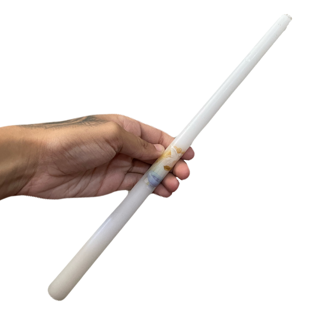 Vela Para Batizado Branca Com Tema Umbanda Candomblé em Oferta na Shopee
