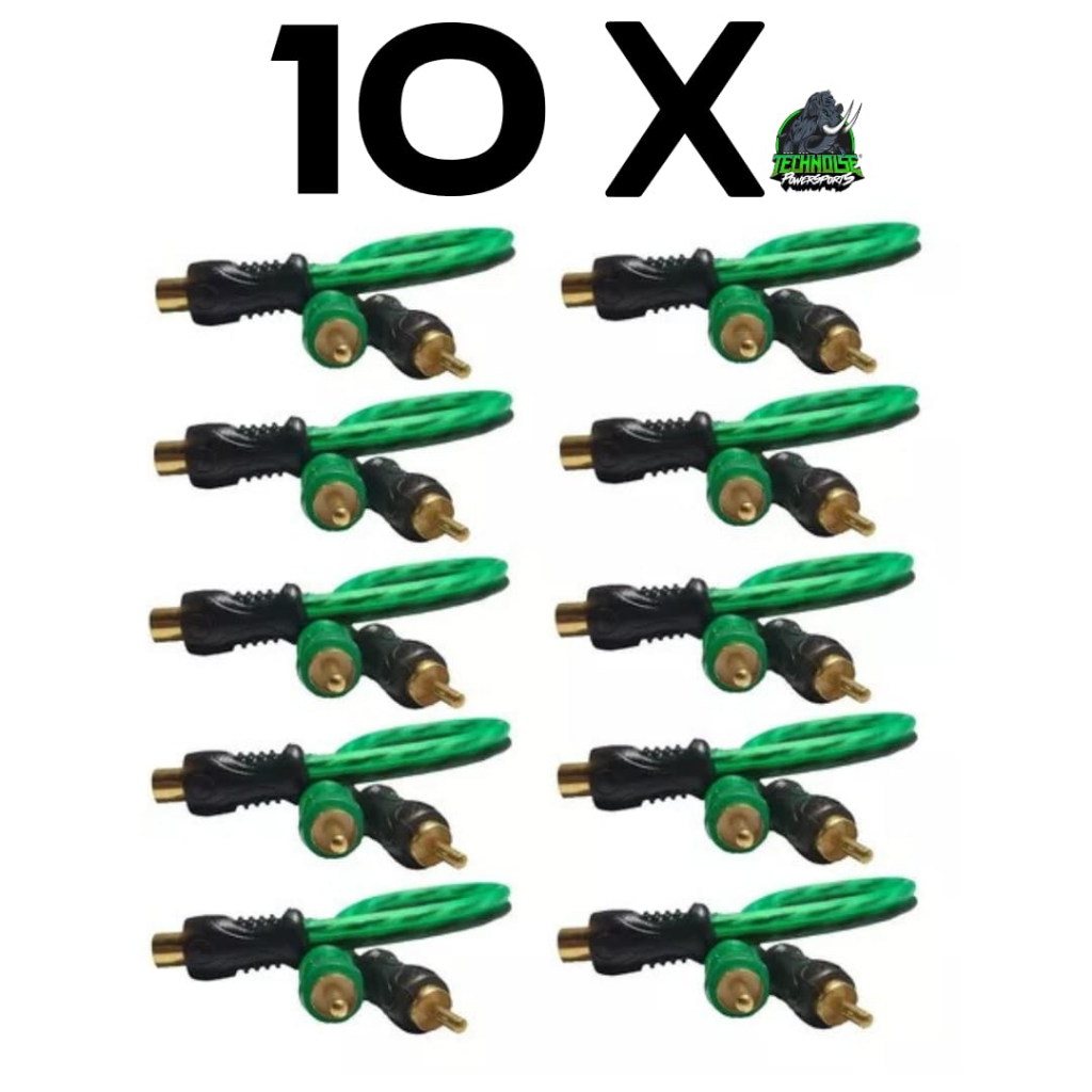 kit 10 Cabo Rca Y 2m 1f injetado 200 ProTechnoise Para Som Automotivo em Oferta na Shopee