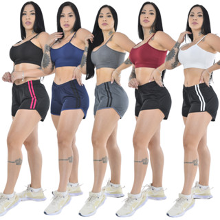 Conjunto Top Alcinha Suplex e Short Feminino Fitness Dry Kit 2 Peças 1 Short e 1 Top Fit Wave em Oferta na Shopee