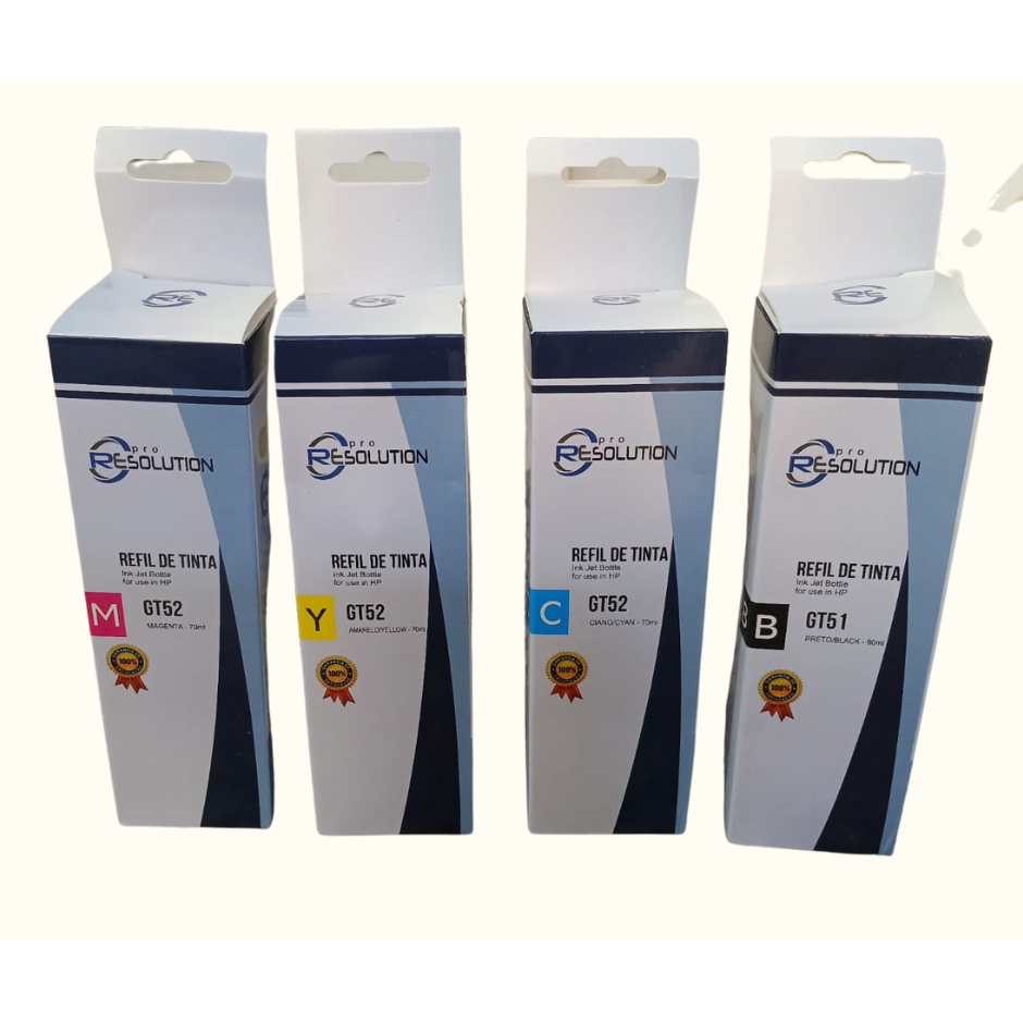 4x Tintas Compatível Com Hp Ink Tank 410 416 515 Gt51/52 5822 MARCA PRO RESULUTION