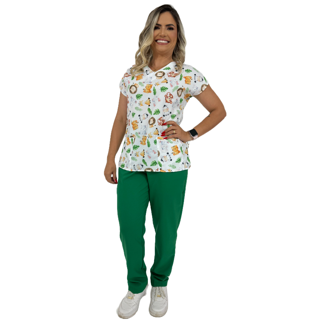 Scrub Pijama Cirurgico estampado desenho infantil personagem