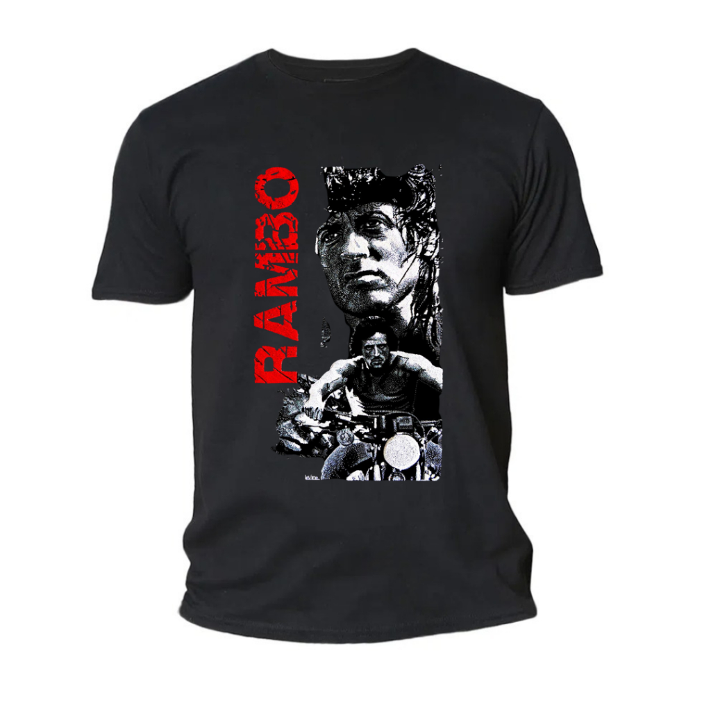 LINDA CAMISA-CAMISETA PERSONAGEM EPICO JONH RAMBO RELIQUIA 100% ALGODAO