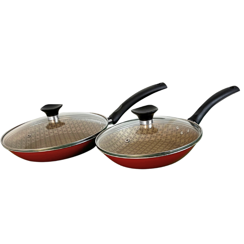 Kit Frigideira 20 24 cm Tramontina Antiaderente Turim Com Tampa