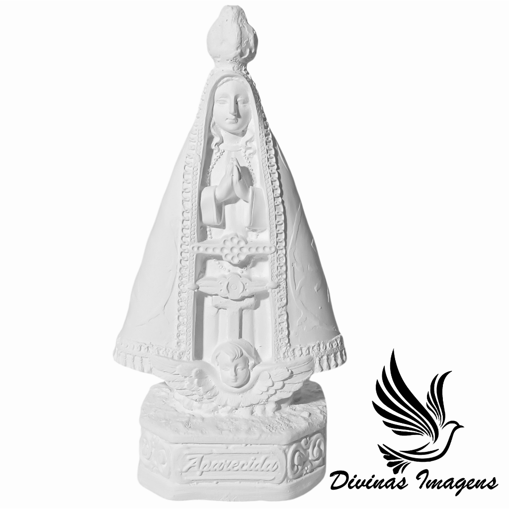 Conjunto 15 Imagens Nossa Senhora Aparecida Lisa 15cm Gesso Cru Retocado Ideal Para Pintura Manual em Oferta na Shopee
