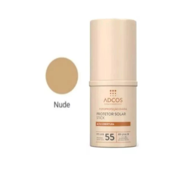 Protetor Solar Bastão Stick Cor Nude Fps 55 17g Adcos