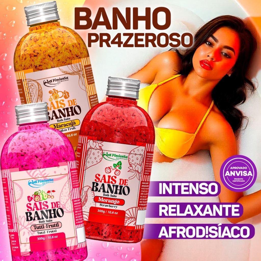 SAIS OU ESPUMAS DE BANHO PARA UMA IDA INESQUECÍVEL NO MOTEL OU PRAZER NO SEU SPA