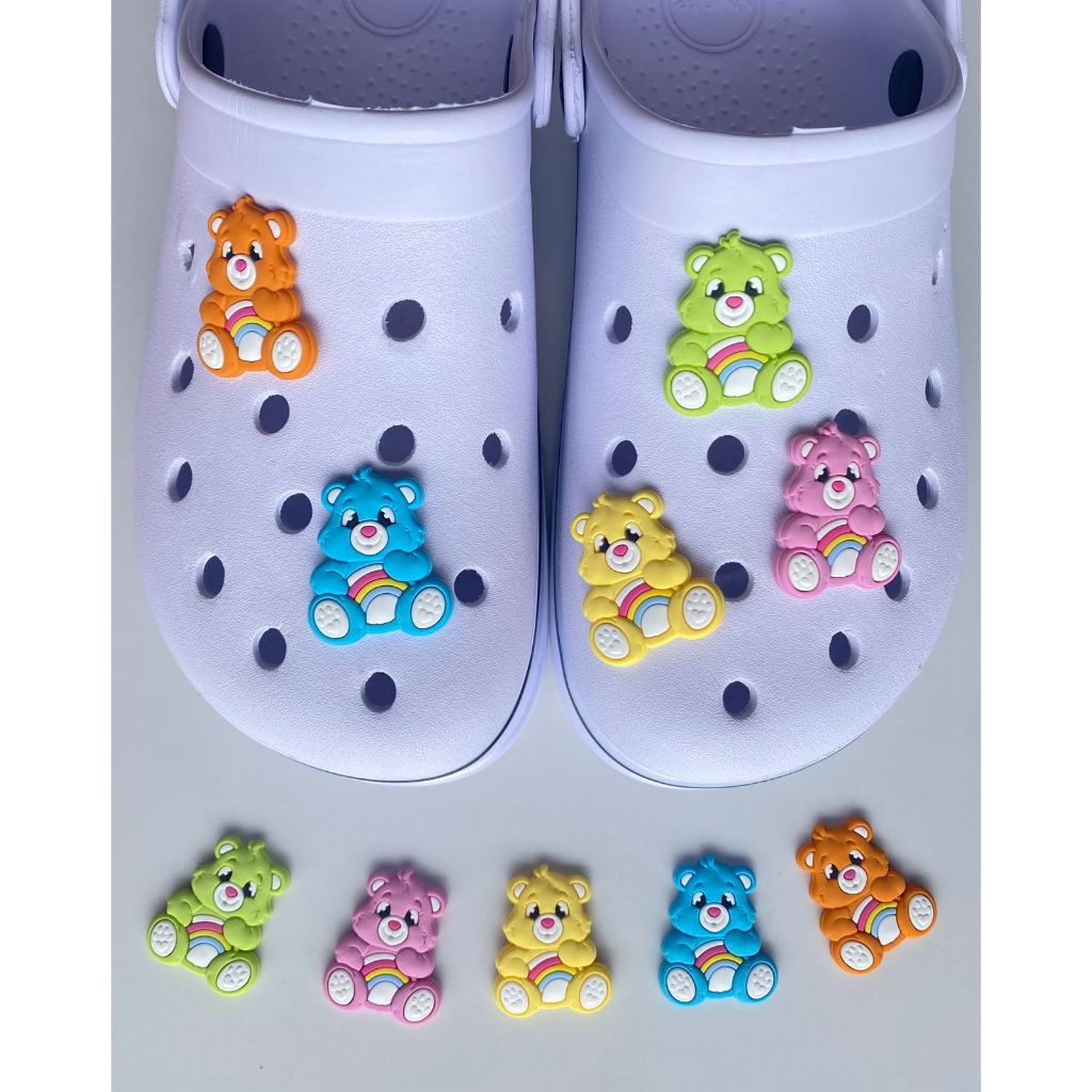 05 Pins/Bottons  Emborrachados Para Babuche -  Ursinhos Carinhosos
