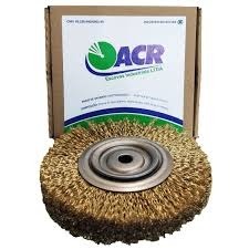 Escova Rotativa de Aço 4 x 1/2 x 1/2 ACR Latonado
