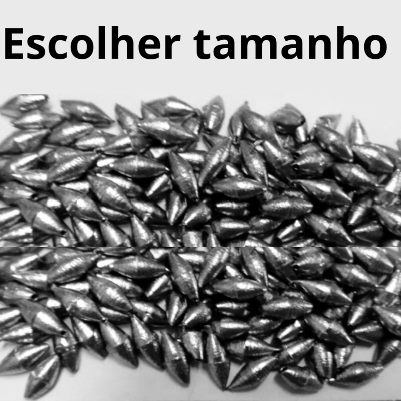 100 Chumbada Arroz, Arrozinho, Pesca, Lambari -  100 unidades  (Escolher Tamanho) em Oferta na Shopee