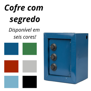 Mini Cofre Com Segredo Senha Para Moedas Notas Cofrinho Fercar em Oferta na Shopee
