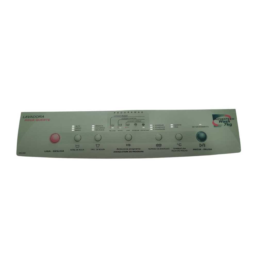 Adesivo Painel Decorativo Lavadora Brastemp Advantech 7Kg ERS-2529 BWQ07A