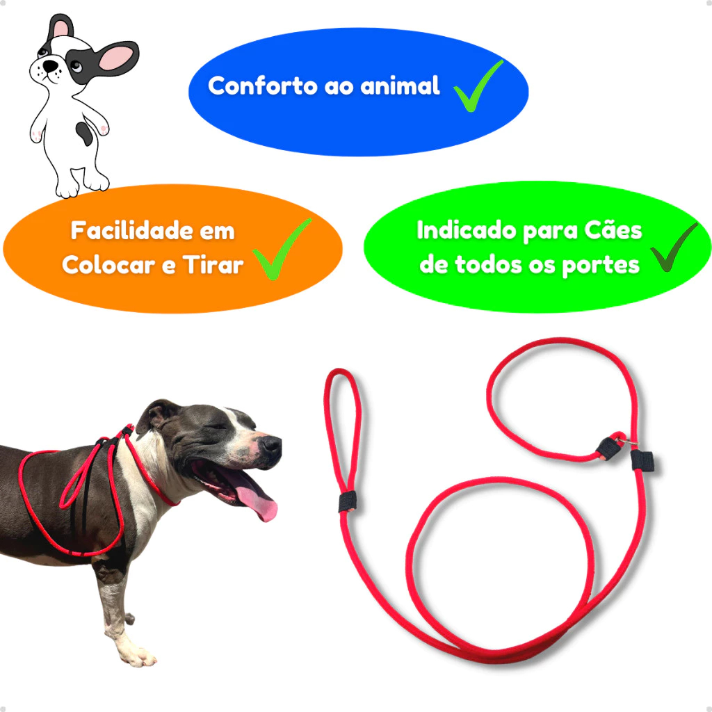 Guia Unificada para Cachorro de Corda 8mm Coleira Enforcador Adestramento de Cães 2 Metros