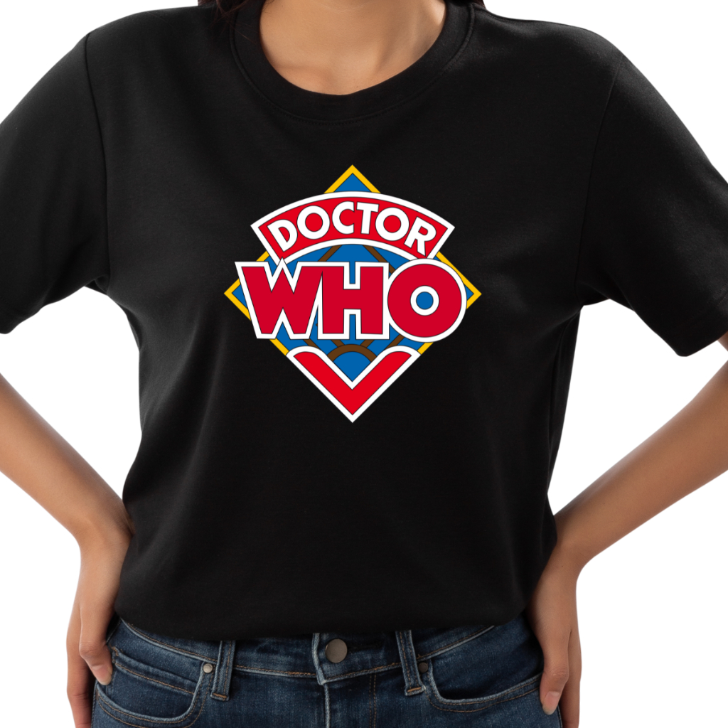 Camiseta Doctor Who Feminina TARDIS Seriado Britânico Gallifrey Preta Algodão Estampada