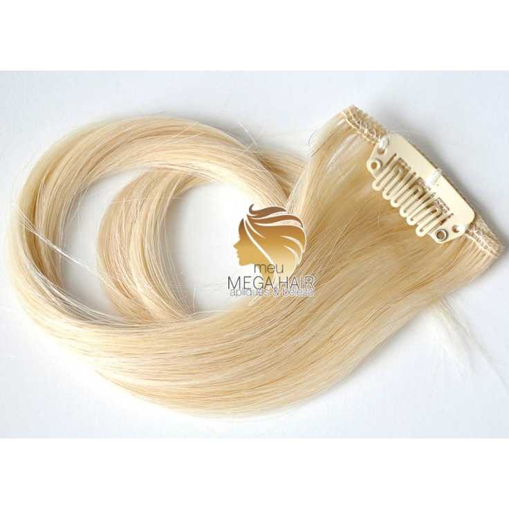 Mecha De Cabelo Colorida Aplique Tic Tac 1 Unidade Cor Loiro Unidade Bio Humano Beauty Cabelos