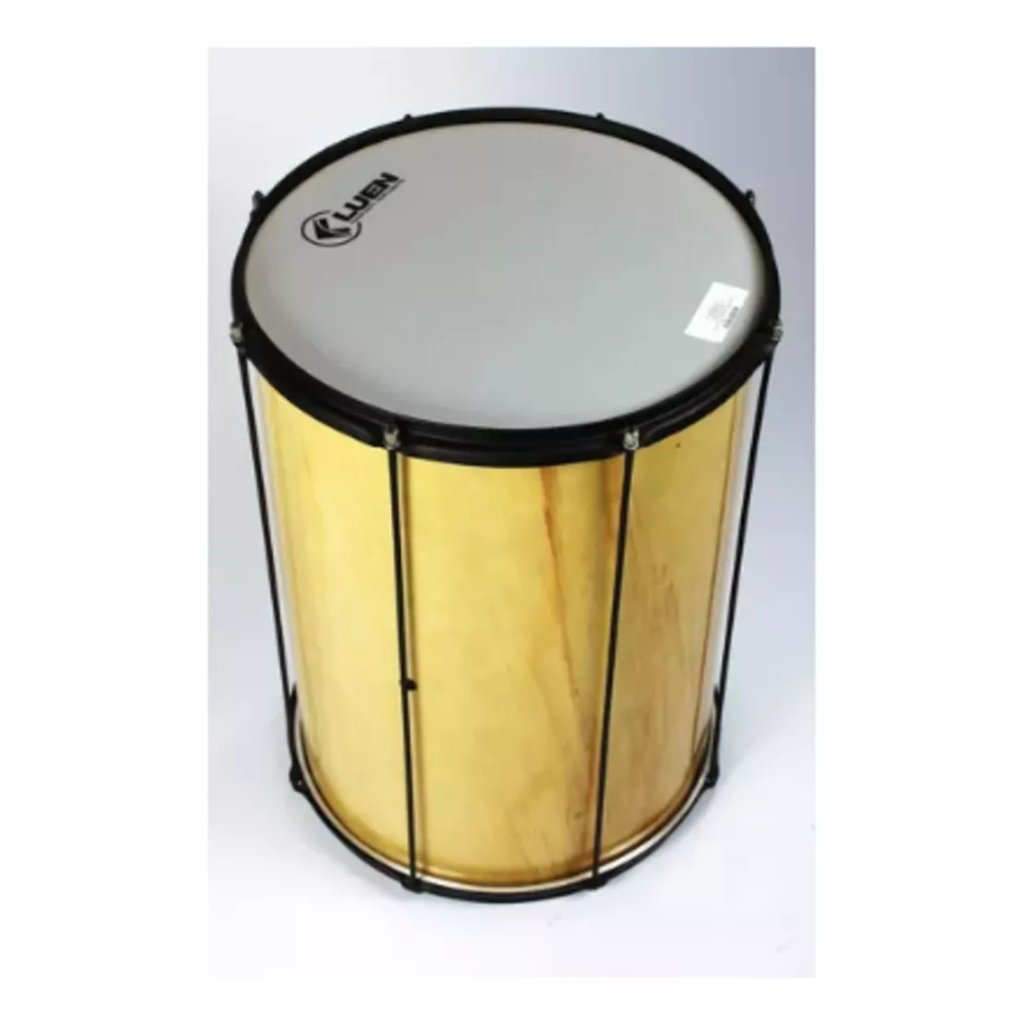 Surdo Luen 60x16 Verniz 8 Afinações Aro Chapa Preto