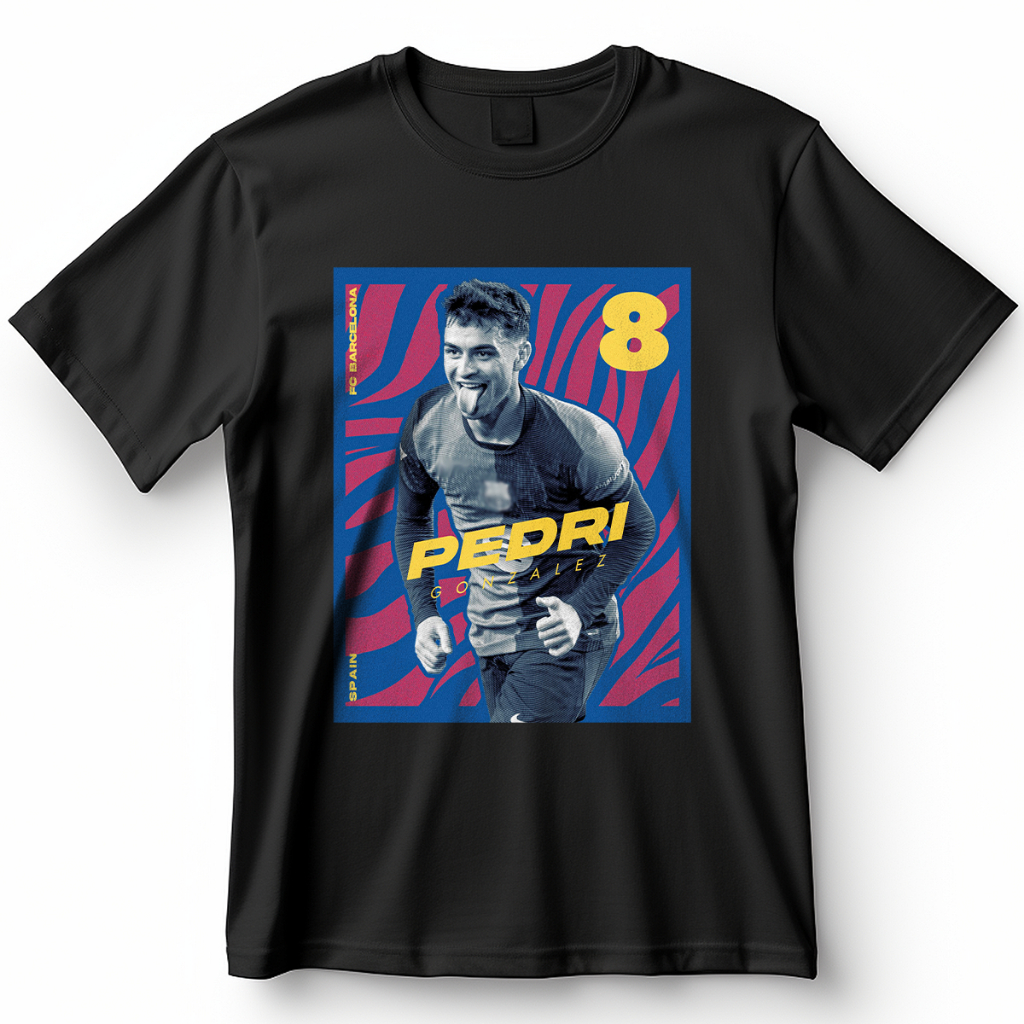 Camiseta Pedri Visca Barça Blusa Camisa Futebol 100% Algodão
