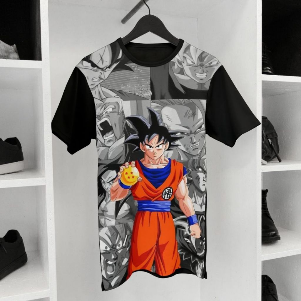 Camiseta Manga Curta Personalizada Sublimada Amine Dragon Ball Super em Dryfit UV 50+ Unissex