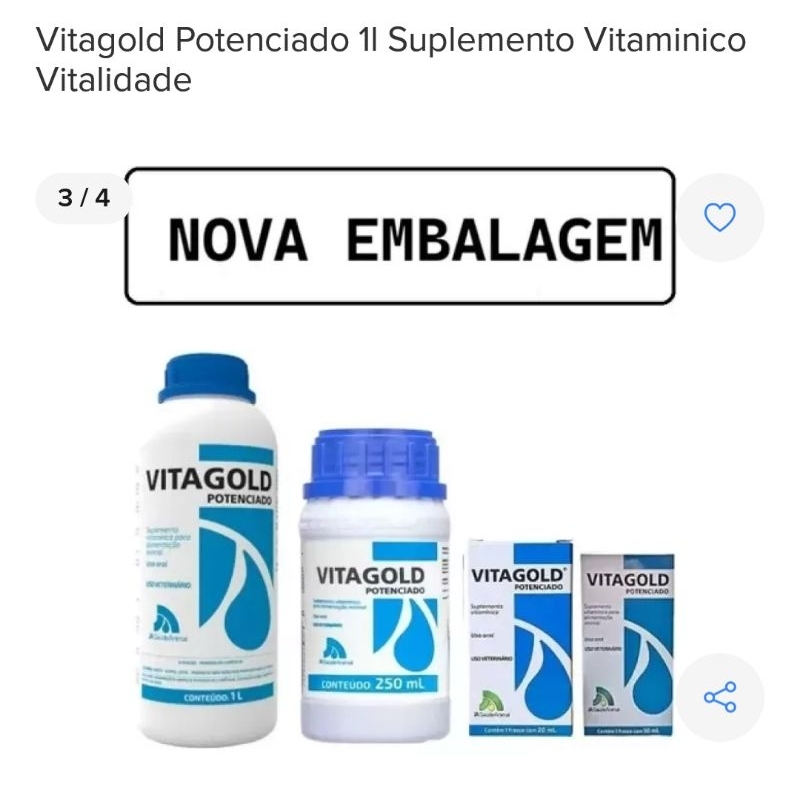 Vitagold Oral  1LT - ORIGINAL em Oferta na Shopee