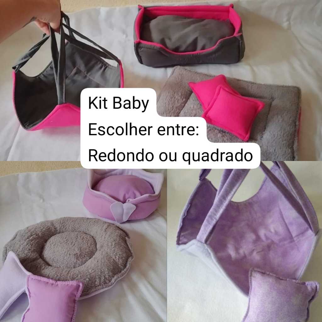 Kit BABY para porquinhos da índia (cama, redinha cama simples, almofada com pelúcia) + BRINDE SURPRESA