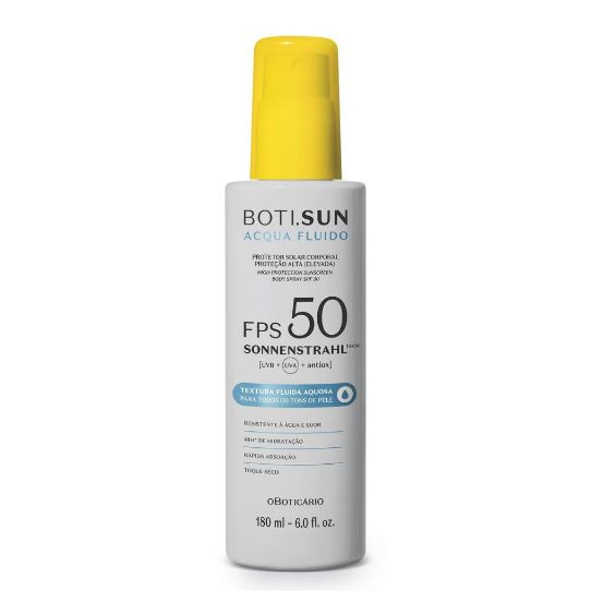 Spray Protetor Solar Corporal FPS 50 BOTI.SUN Acqua Fluido 180ml - o Boticário Original