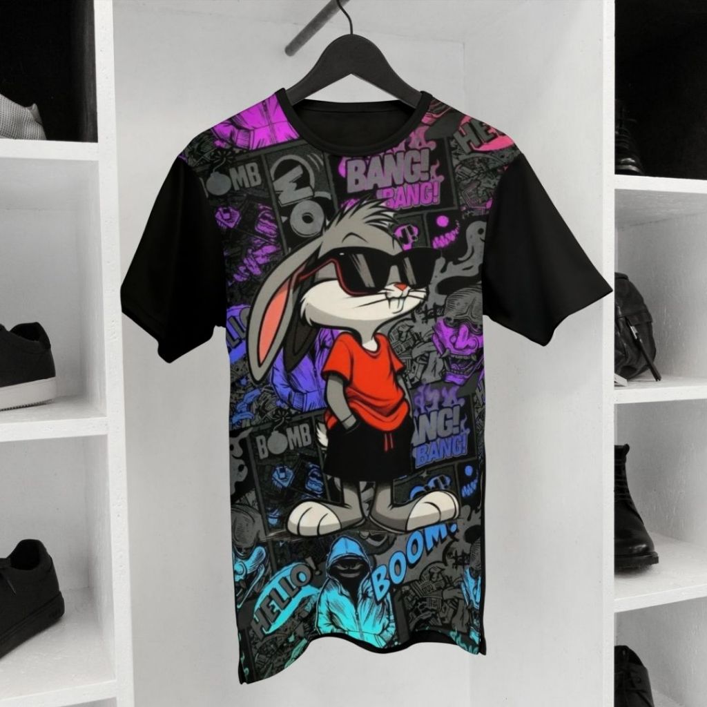 Camiseta Camisa Moda Estilo Estampada Sublimada Perna Longa Looney Tunes Adulto Infantil Premium em Oferta na Shopee