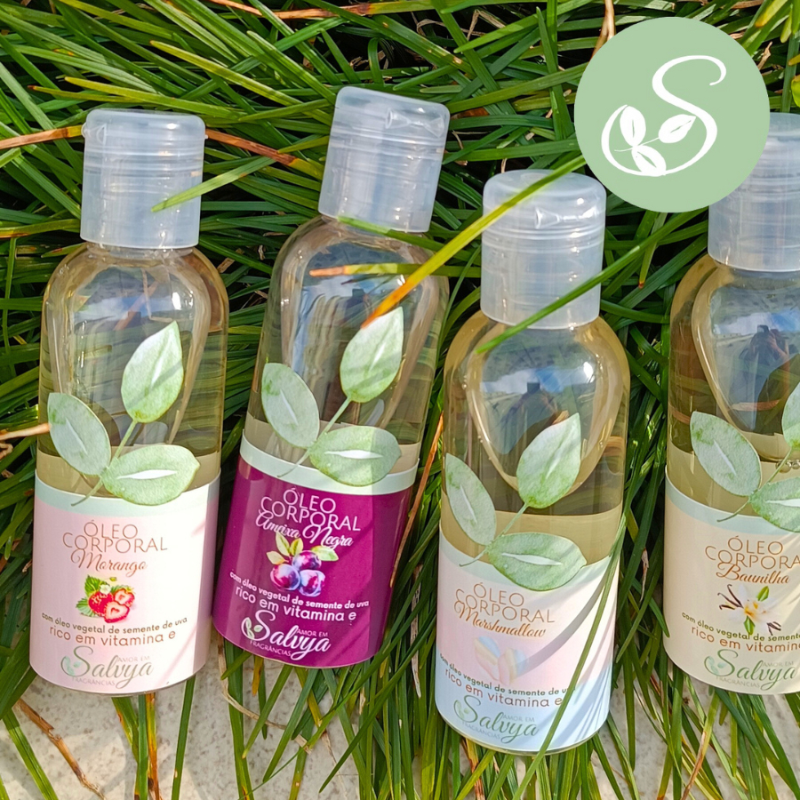 Óleos Corporais Vitamina E com Óleo Vegetal de Semente de Uva 120ml- SALVIA