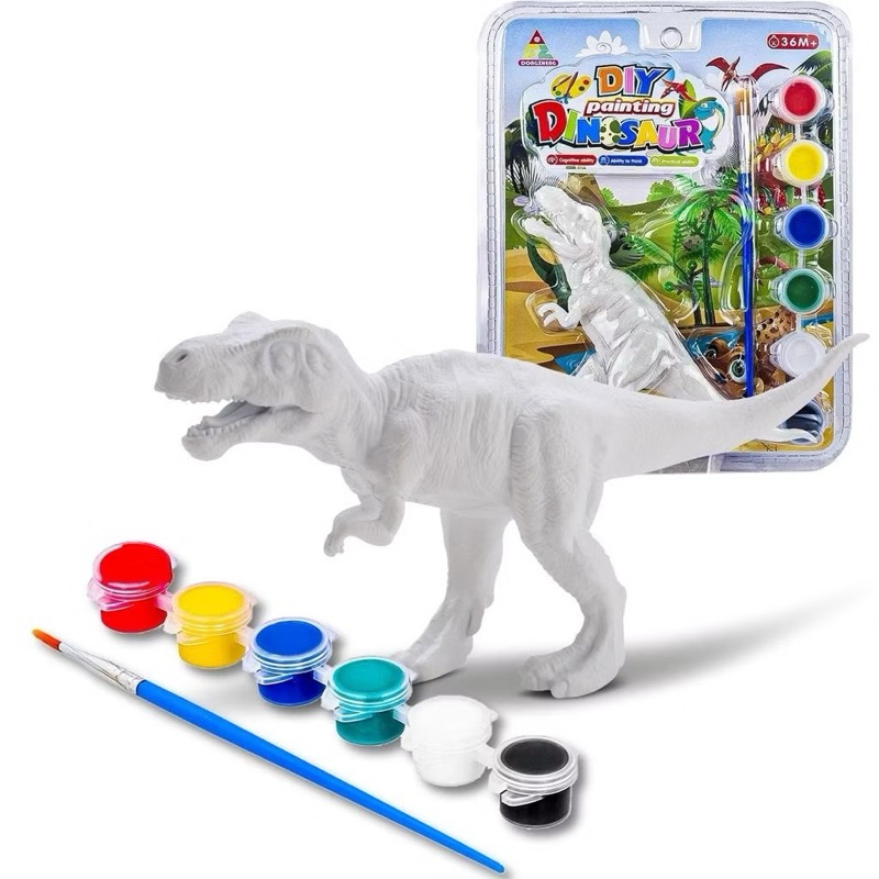 Dinossauro Dino Painter Para Colorir Com Guache Criança Menino Bebê Pintar
