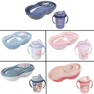 Kit Papinha + Copo de Treinamento Bebê Infantil BPA Free Plasútil em Oferta na Shopee