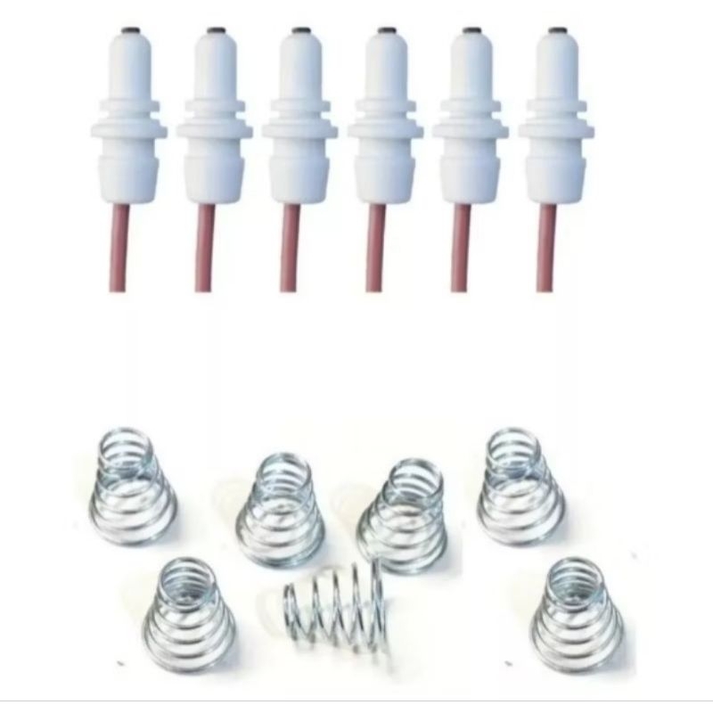 kit 6 velas com molas para fogão continental superiore polo grosso