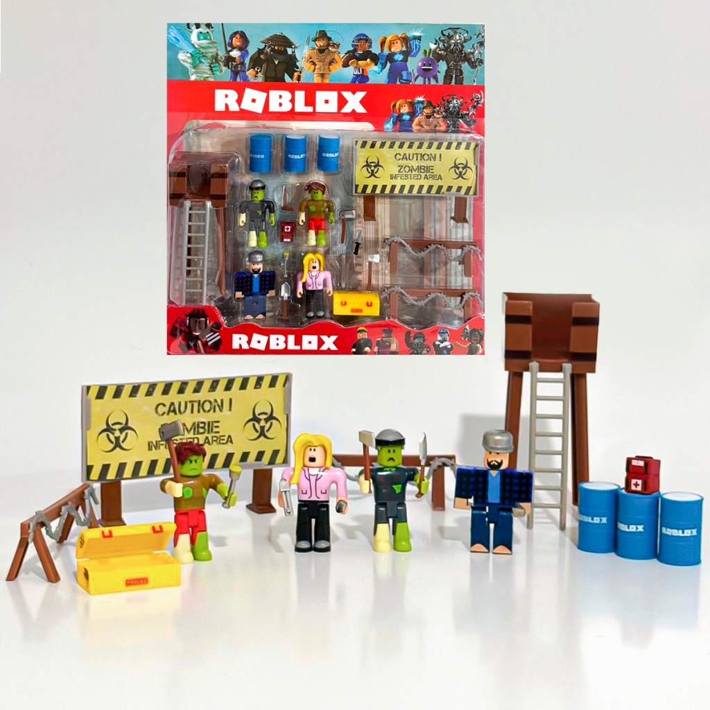 Kit Roblox Boneco Articulado Desmontavel Com Escada Coleção Zumbilândia
