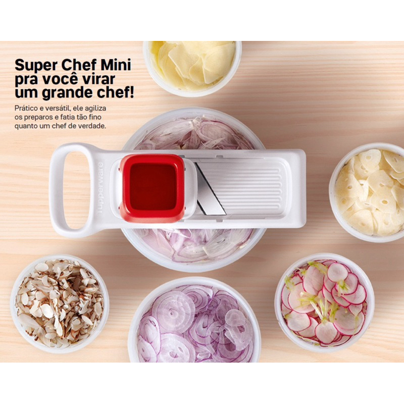 Tupperware* Cortador Fatiador Super Chef Mini Speedy Mando