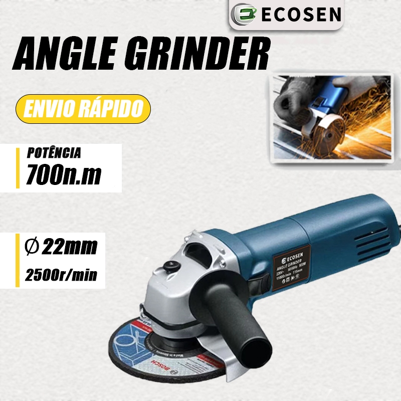 Esmerilhadeira Lixadeira Angular 900w 115mm 4.1/2 11000rpm Ecosen 110V/220V