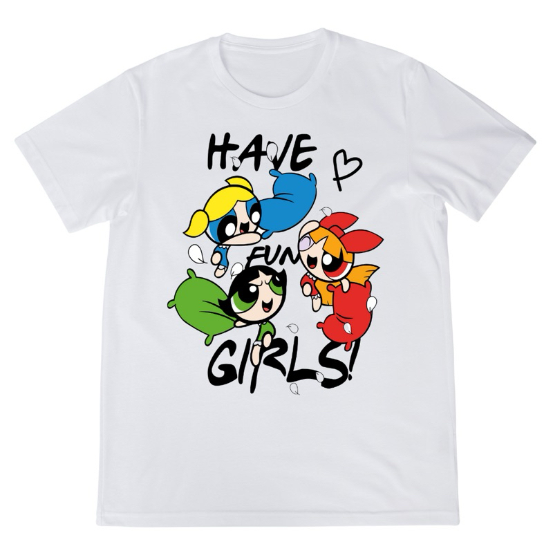 Camiseta Unissex Algodão Meninas Super Poderosas Lindinha Docinho Florzinha Infantil Adulto Plus Size