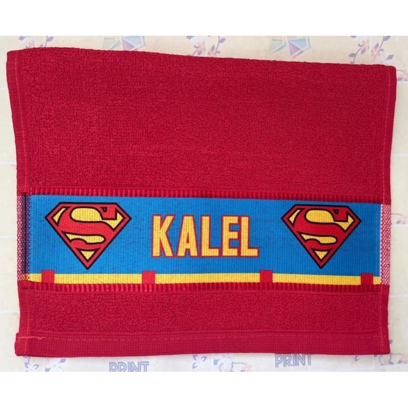 Toalhinha de Mão SUPER HOMEM SUPERMAN 6 Personalizada COM NOME -  Toalha de Boca e mão Criança  Infantil Heróis