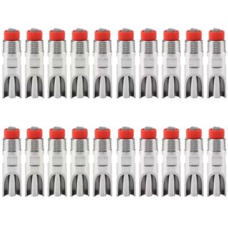 20 pacotes de bicos para bebedouros de suínos em aço inoxidável NPT Pig Nipple Drinker 7x2cm