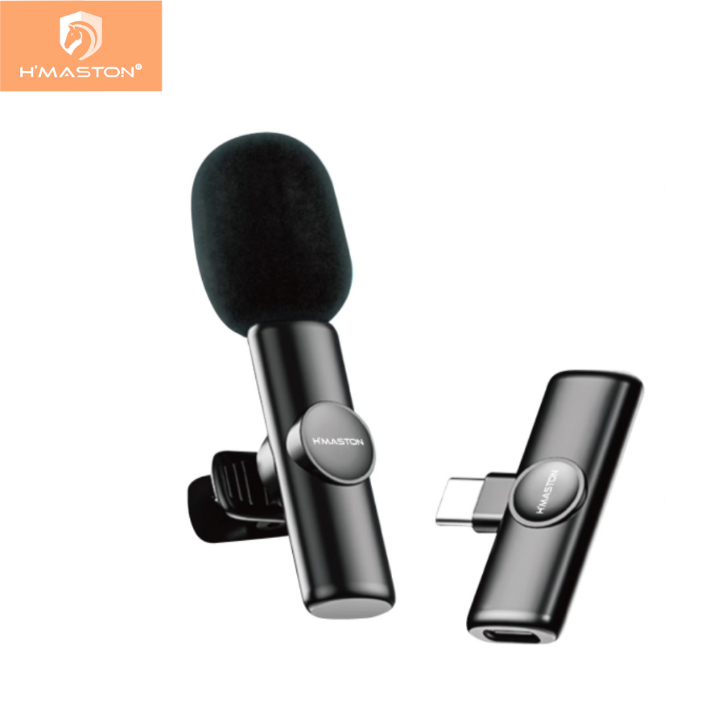 H'maston MK03/04 Microfone Lapela Celular Bluetooth Para iPhone Android Tipoc Iphone IOS em Oferta na Shopee