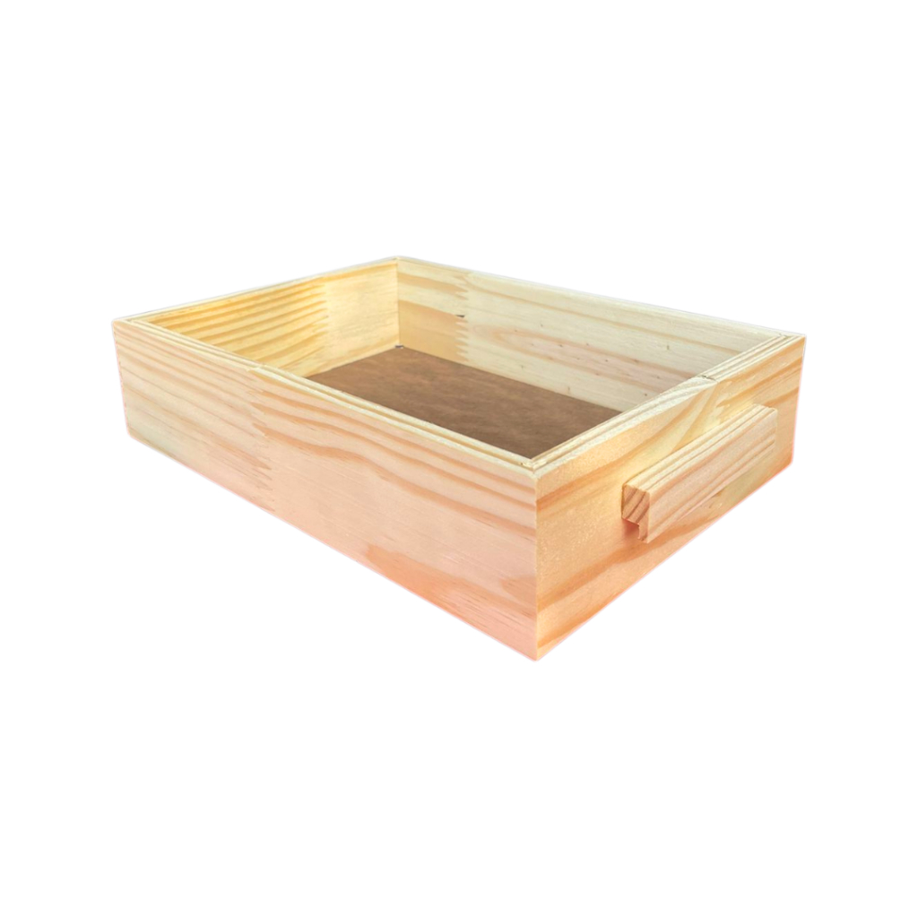 Bandeja Cesta Presente Natal Páscoa - Madeira Pinus - Café da Manhã Decoração - Organizadora