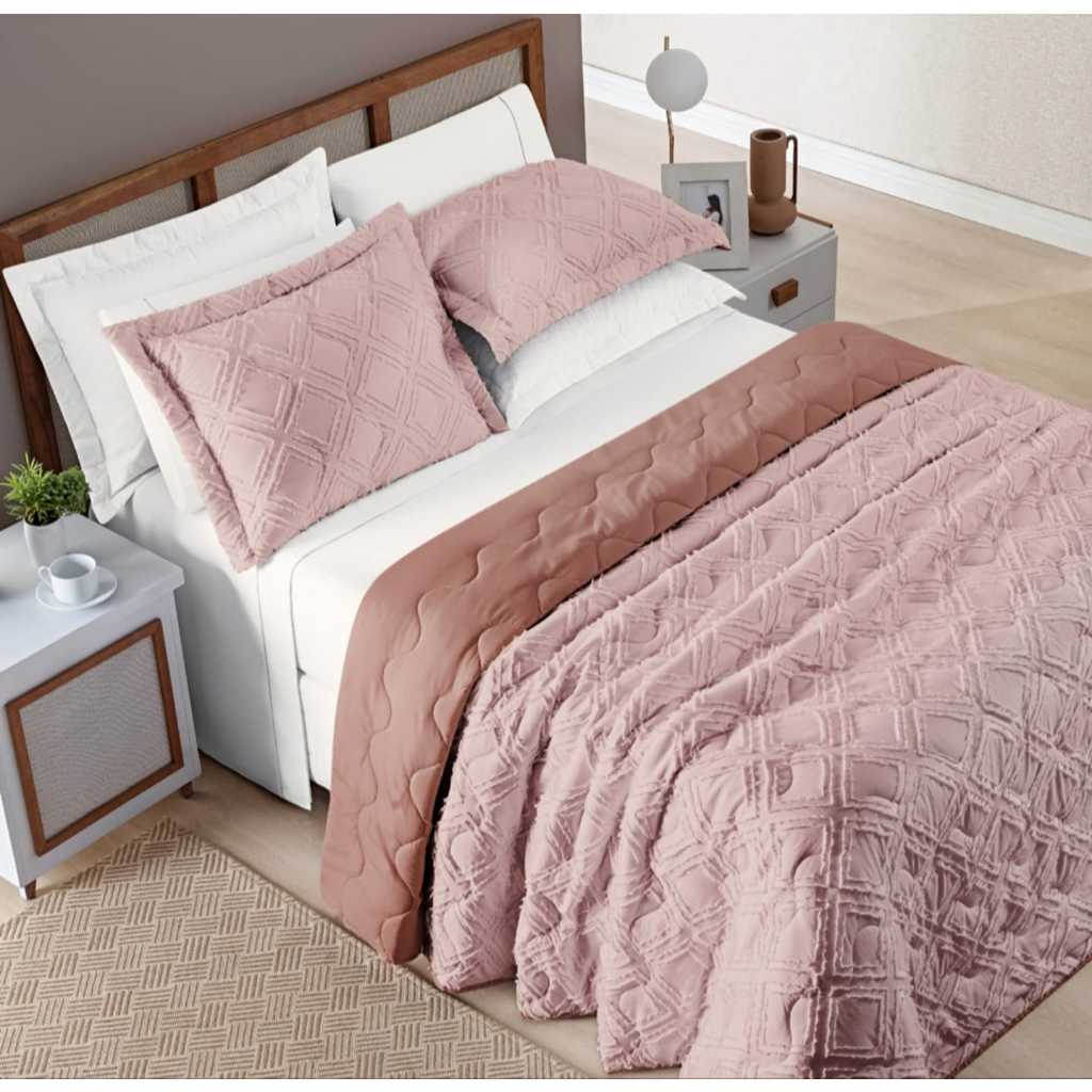 Cobre Leito Aveline Casal/Queen/King Percal 300 fios 3 peças em Oferta na Shopee