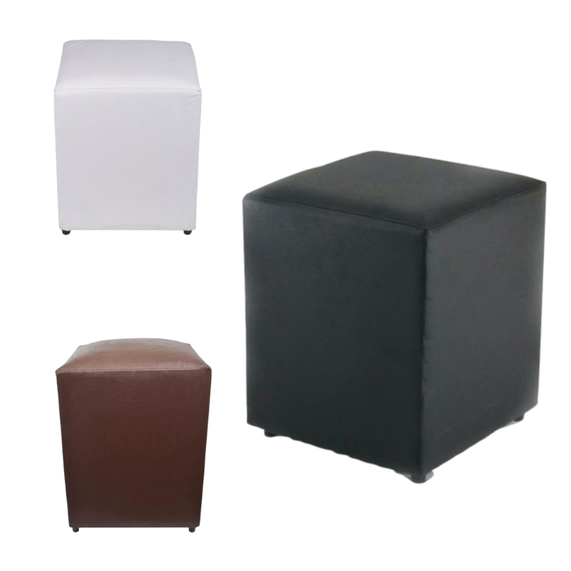 Puff Pufe Quadrado Estofado Banco Decorativo Assento Sala Quarto Escritório Compacto Puf Decoração