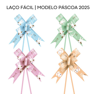 LAÇO FACIL | MODELO PÁSCOA | VARIAS CORES | 10 UNIDADES | PRATICOS DE USAR em Oferta na Shopee