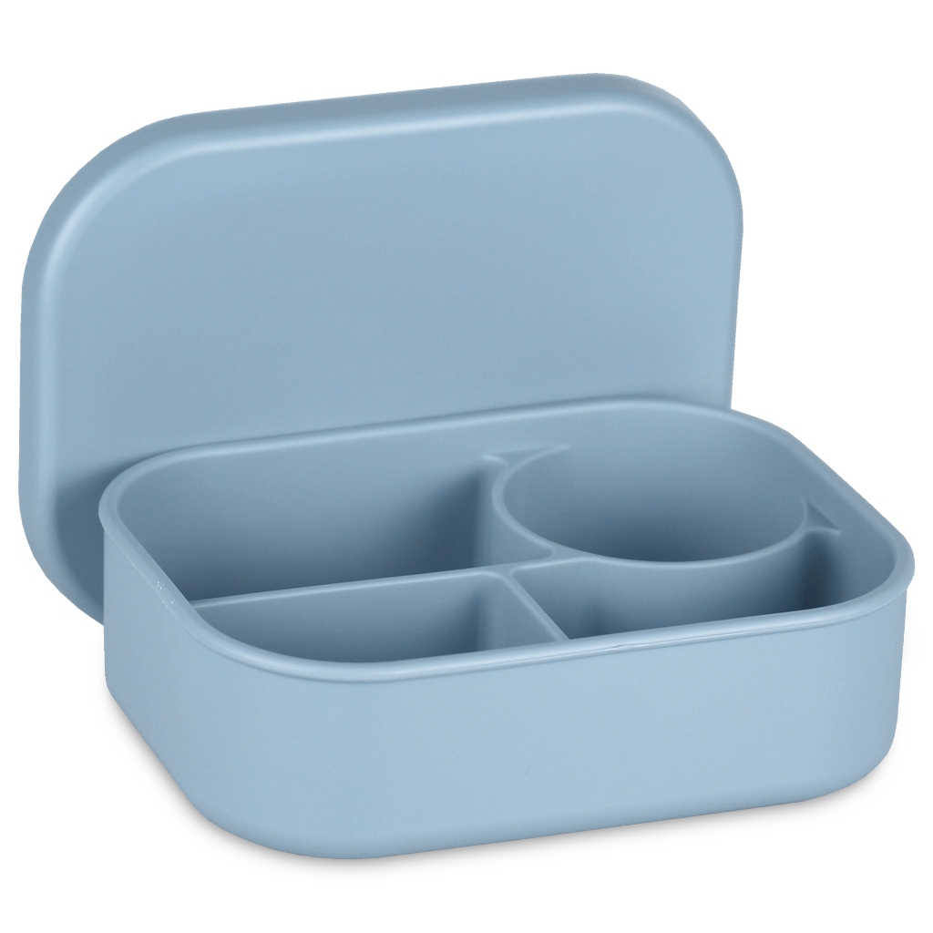 Marmita Silicone com divisória Para Microondas lancheira Lunch box C/ Tampa Livre de BPA 2...